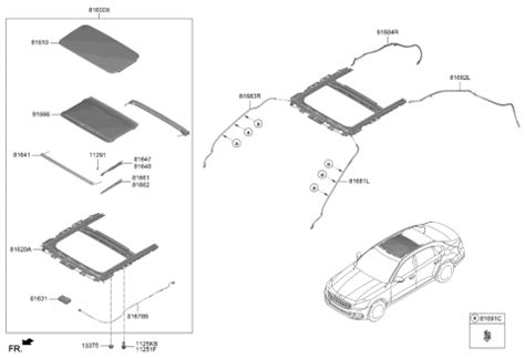 81662J6000 Genuine Kia Cover SUNROOF DECORA