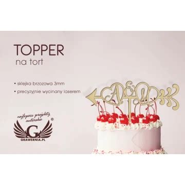 Topper na tort ślubny Mr Mrs TOP033 GRAWERNIA PL