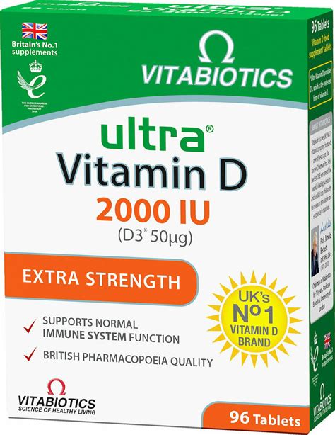 Vitabiotics Ultra Vitamin D 2000 Iu D3 50mg 96 ταμπλέτες Skroutzgr