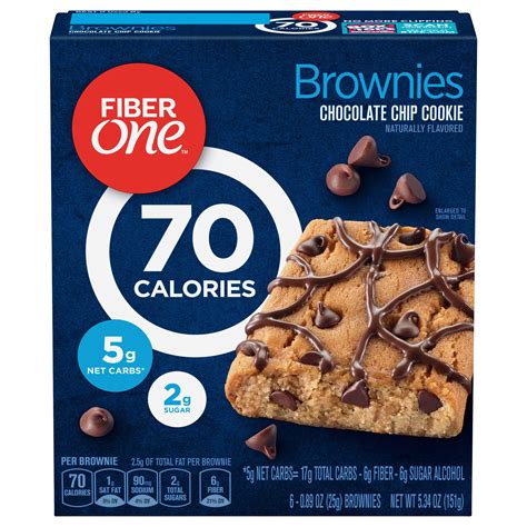 Fiber One 90 Calorie Chocolate Chip Cookie Brownies Shop Granola