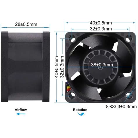 Ventilátor 40x40x28mm, 12V DC | AMPUL.eu