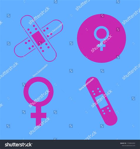 Sex Vector Icons Set Patches Medicine Stock Vector Royalty Free