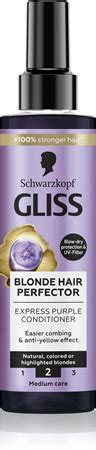 Schwarzkopf Gliss Blonde Hair Perfector Leave In Conditioner Neutralising Yellow Tones Notino