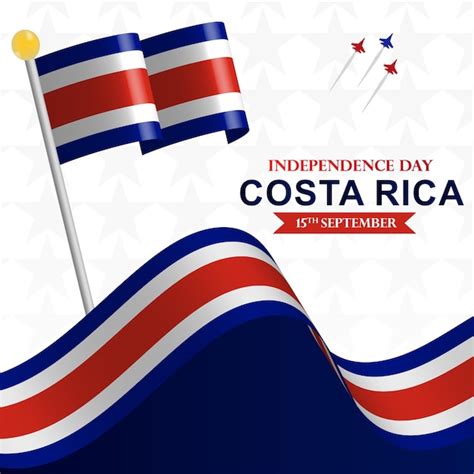 Premium Vector Costa Rica Independence Day On September