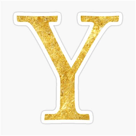 Letter Y Gold Stickers For Sale Gold Stickers Lettering Initials