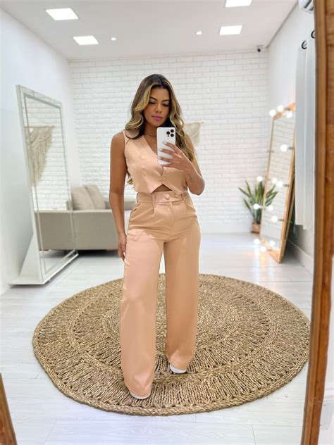 Conjunto Cal A Colete Nude Hyorrana