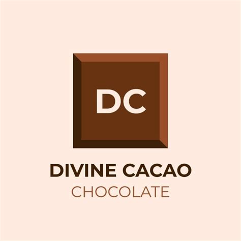 Design Online This Minimalist Divine Cacao Chocolate Brand Logo Template