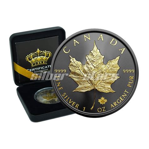 Oz Silber Maple Leaf Gold Black Empire Edition