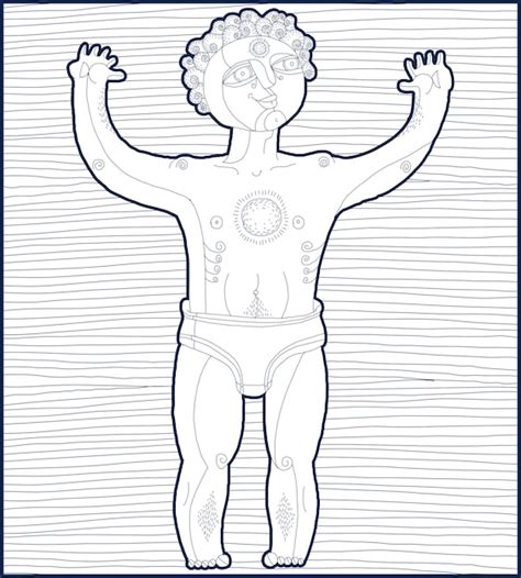 Premium Vector Vector Black And White Illustration Of Nude Male Adam Concept Hand Drawn