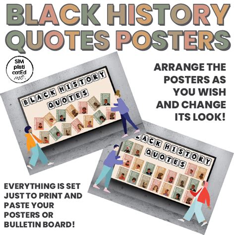 Black History Month Quotes Posters Bulletin Board BOHO | Growth Mindset ...