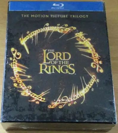 LORD OF THE RINGS Motion Picture Trilogy Blu Ray BOX SET BLU RAY SHELF