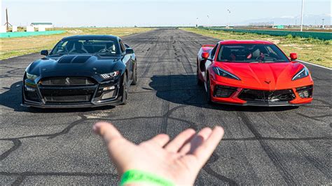 2020 GT500 VS C8 CORVETTE ON TRACK COMPARISON Lap Breakdown YouTube