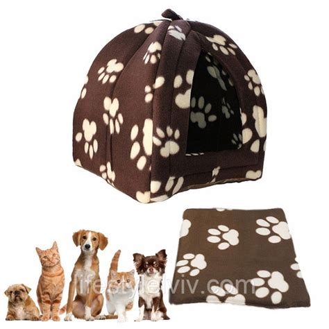 Домик для кота или собаки Pet Hut White, 35х35х40см, Коричневый ...