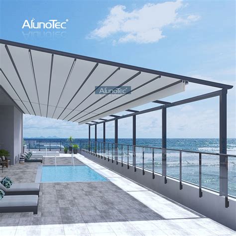 AlunoTec 10 Meter X 4 Meter 100 Wasserdichte Pergola Einziehbare PVC