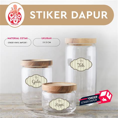 Jual STIKER LABEL TOPLES DAPUR BUMBU MASAKAN IBU RUMAH TANGGA Shopee