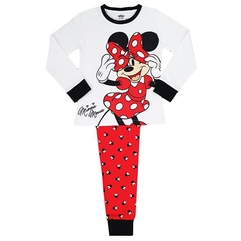 Girls Disney Minnie Mouse Pyjamas White Pyjama Planet