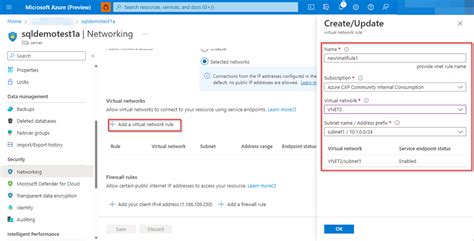 Subnet Delegation And Service Endpoints For Azure Sql Database In A