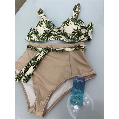 Biquini meia taça modelador biquini cintura alta bojo Hot pant Shopee Brasil