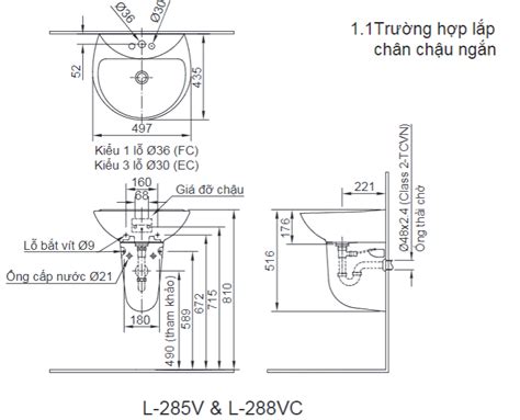 Lavabo Chậu Rửa Mặt Inax L 285v Treo Tường Chân Ngắn L288v Showroom