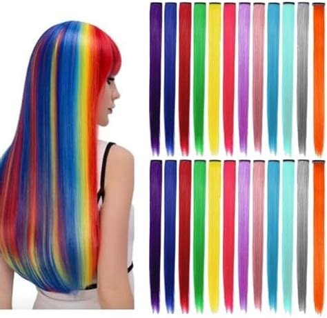 Amazon Kgbfass Packs Colored Clip In Hair Extensions