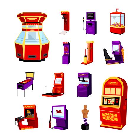 Game Machine Icons Set 472834 Vector Art at Vecteezy