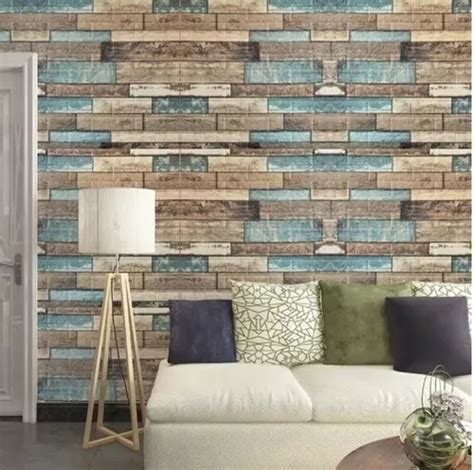 Pack Laminas Papel Mural Autoadhesivo D Madera X Cuotas Sin