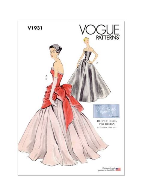 Vintage Vogue Sewing Pattern Dress B R Vogue S Artofit