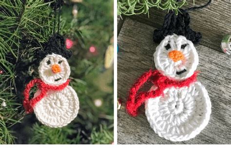 Crochet Snowman Christmas Ornament Free Pattern | Psoriasisguru.com