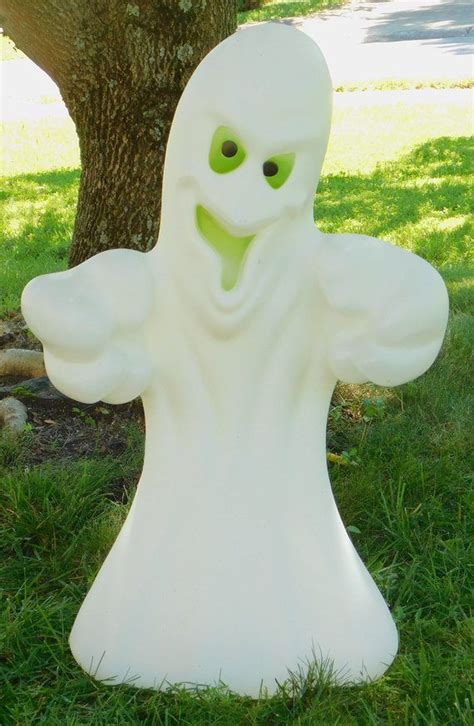 36 Vintage Halloween Ghost Blow Mold With Green Eyes Etsy Vintage