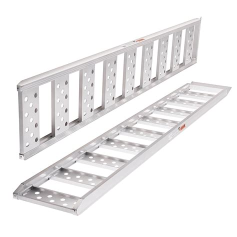 VEVOR Aluminum Ramps, 1250lbs, Straight Ramp with Treads and Load