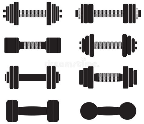 Icono Del S Mbolo De Los Pesos Pesa De Gimnasia Minimalista Negra