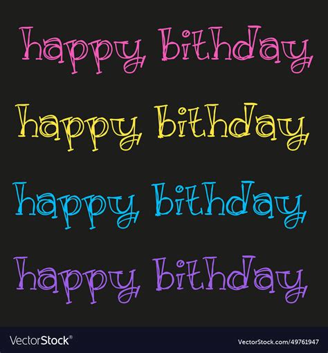 Happy birthday text 2 Royalty Free Vector Image