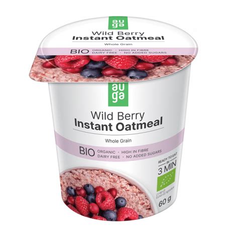 Porridge Din Ovaz Integral Cu Fructe De Padure Bio 60g Auga Dr Max