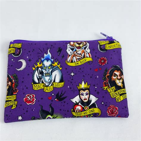 Villains Character Waterproof Zipper Pouch Rainbowpixie