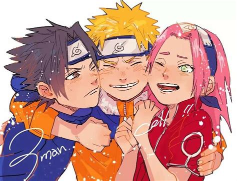 Team 7 Sasuke Uchiha Naruto Uzumaki Sakura Haruno ♥♥♥ Fanart Come Disegnare Anime