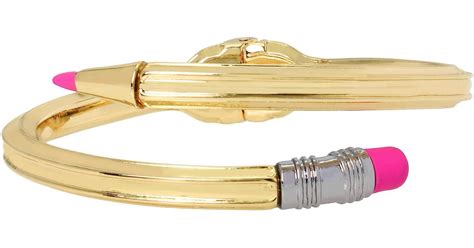 Betsey Johnson Pencil Bangle Bracelet In Metallic Lyst