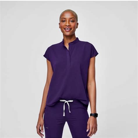 Figs Tops Figs Purple Jam Rafaela Oversized Scrub Top Poshmark