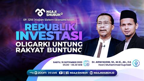 Republik Investasi Oligarki Untung Rakyat Buntung Kajian Sistem