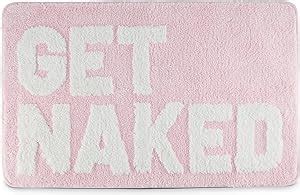 Amazon Srs Get Naked Bath Mat Cute Bath Mat Pink Bath Mat Non Slip Microfiber