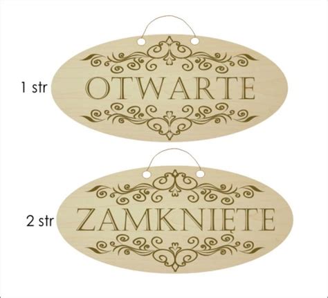 OTWARTE ZAMKNIĘTE drewniane Tabliczka na drzwi 2st 0169 Cena