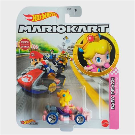 Carrinho Hot Wheels Baby Peach Mario Kart Pipe Frame 1 64 Mattel em Promoção na Americanas