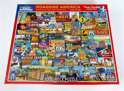 New White Mountain Jigsaw Puzzle Roadside America 1000 Piece 24x30