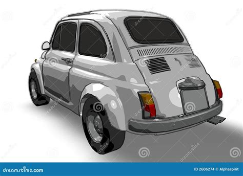 Fiat 500 (vector) stock vector. Illustration of turin - 2606274