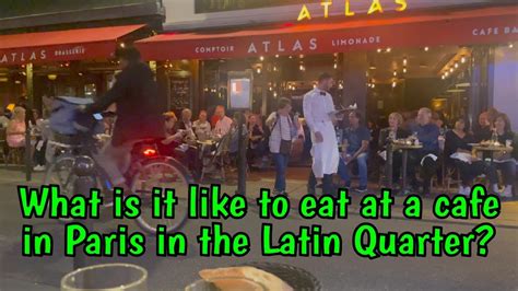 Paris Cafe Atmosphere Latin Quarter At Night YouTube