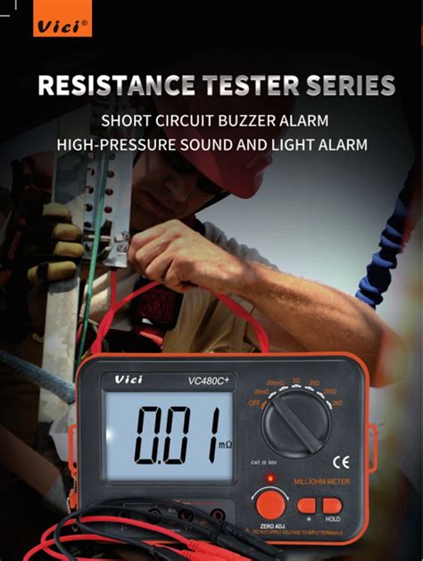 Digital Milli Ohm Meter Vc C Lcd Backlit Wire Test Low