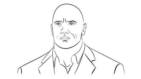 Create Line Art Portrait Dwayne Johnson Using Inkscape Youtube