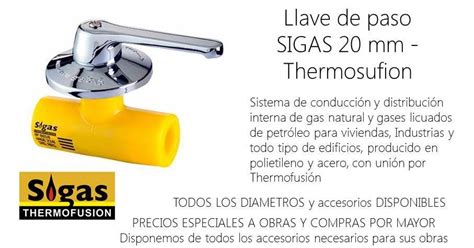 Llaves De Paso Sigas Mm Termofusion Zona Sur Sanitariosvarela