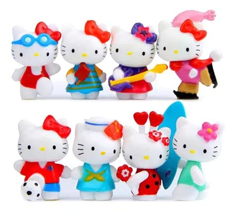 Set De 8 Mini Figuras Hello Kitty Profesiones 4 Cm Mercadolibre