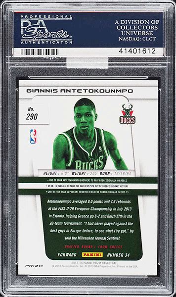 Top 10 Giannis Antetokounmpo Rookie Cards - Recent Sales