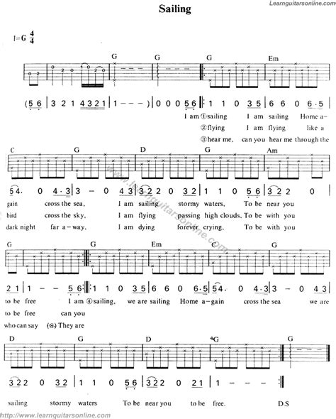 Sailing By Rod Stewart Guitar Tabs Chords Sheet Music Free